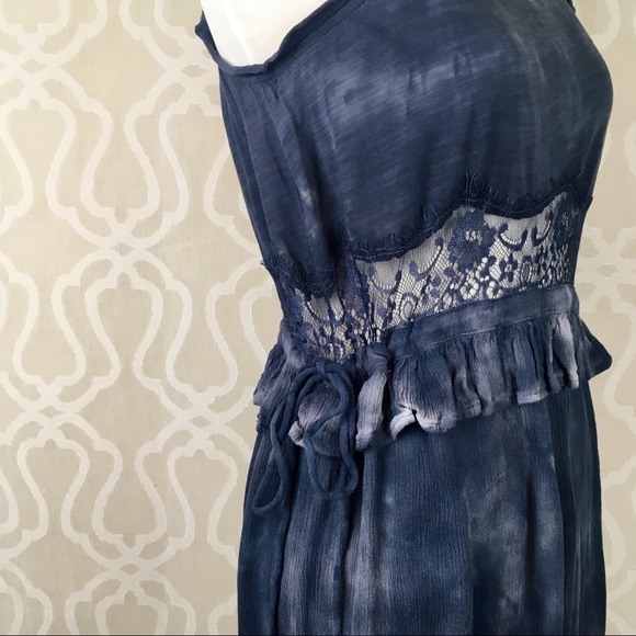 Bohemian Mineral Washed Tie Dye & Lace Maxi - Picture 6 of 8